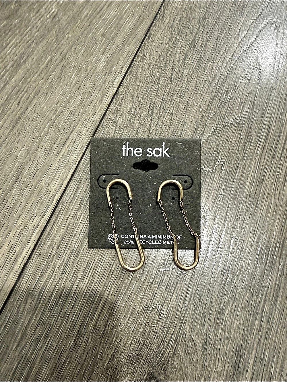 The Sak Gold Dangle Earrings NWT